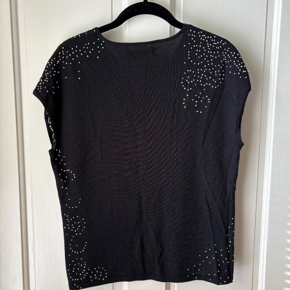 Banana Republic Black Embroidered Sleeveless Top - Picture 3 of 3